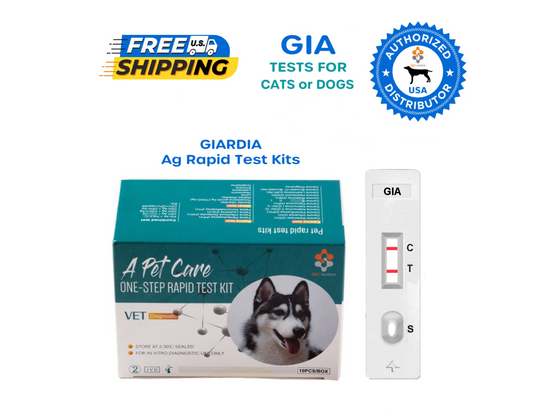 Canine Feline GIARDIA Ag Rapid Test Kit (2, 5, 10) Tests for Dogs & Cats