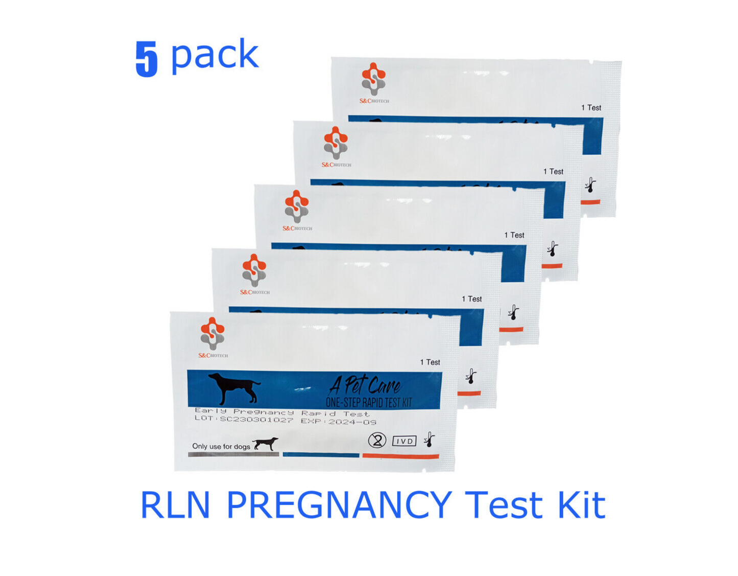 Early PREGNANCY Canine & Feline Rapid RELAXIN Test Kit (RLN) - For Dogs & Cats