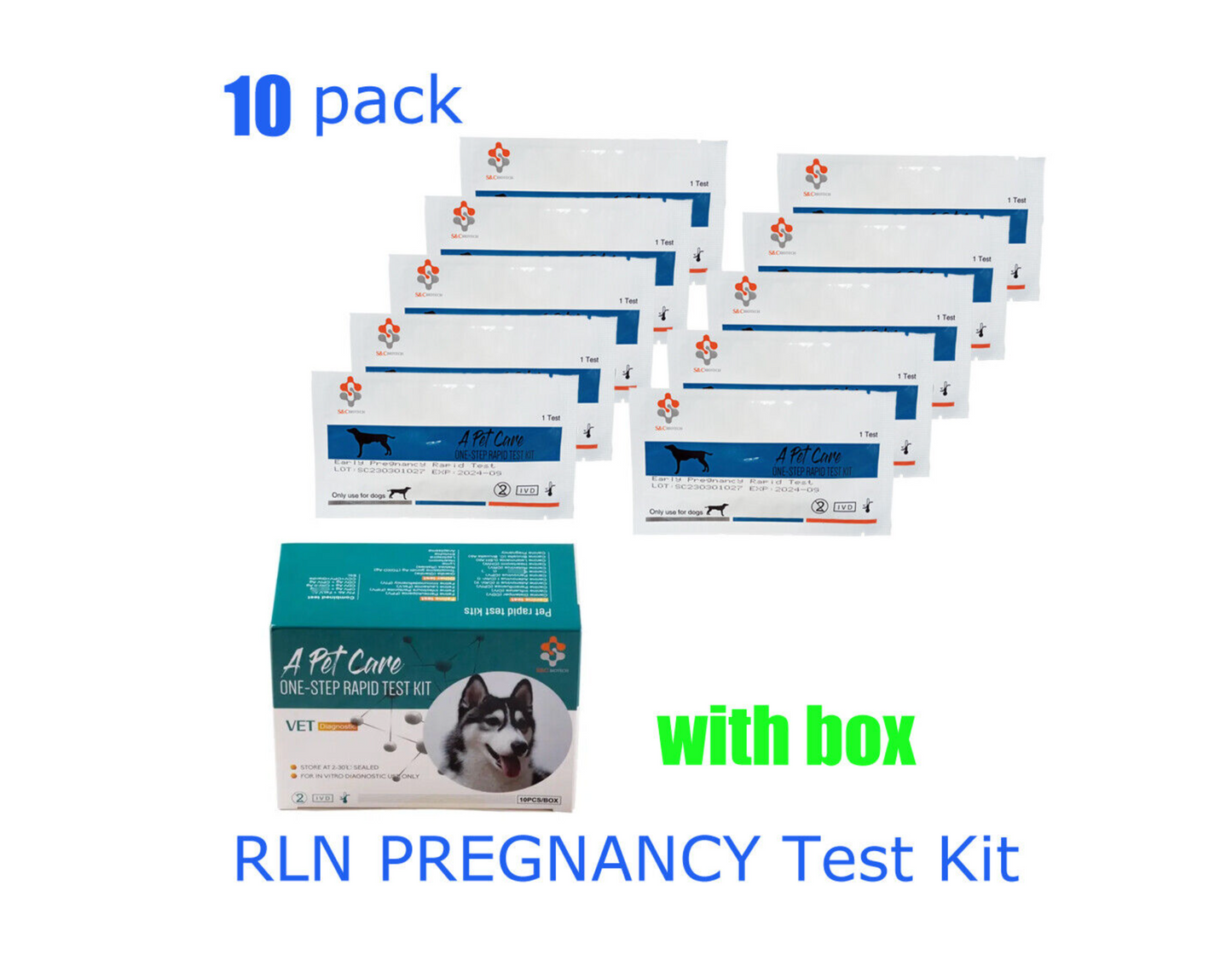 Early PREGNANCY Canine & Feline Rapid RELAXIN Test Kit (RLN) - For Dogs & Cats